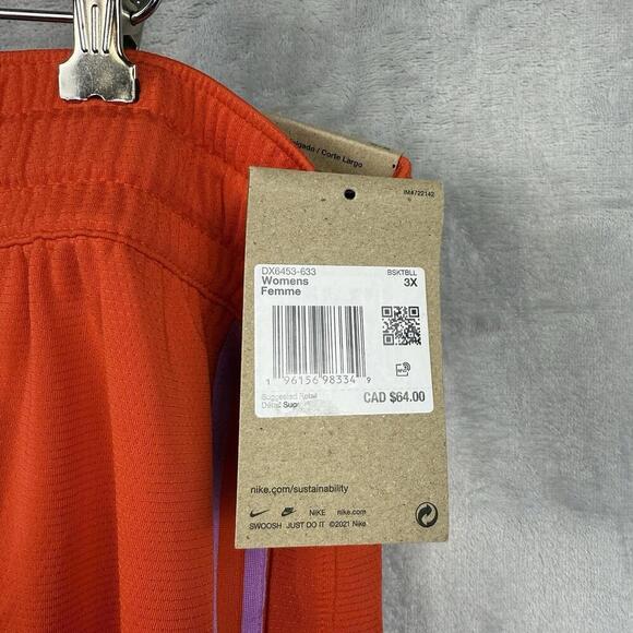 NWT Nike Fly Crossover Dri-FIT Basketball Shorts Women’s 3X Orange Purple $64 - Picture 7 of 12